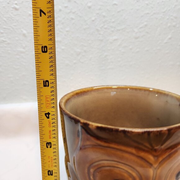 Gibson Home Glazed Ceramic Large Green/Brown Owl Coffee Cup Mug Collectible 12oz - Picture 5 of 5